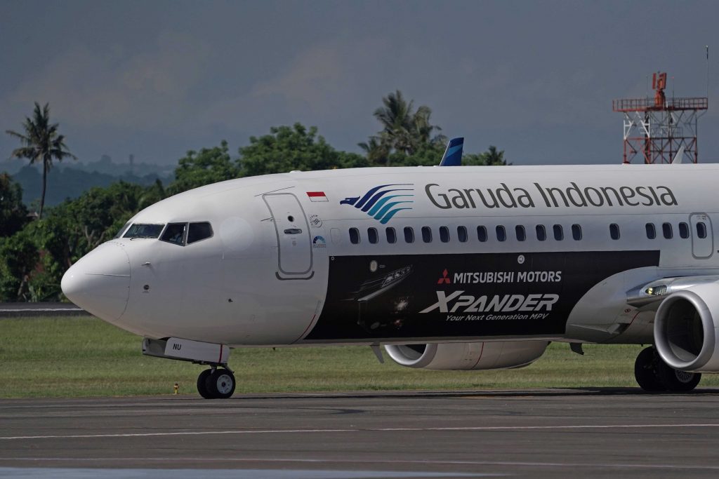 Nama Mitsubishi Xpander di badan pesawat Garuda Indonesia